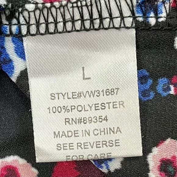 Adrienne Vittadini Floral Mock Turtleneck Large - Picture 13 of 14